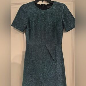 Topshop green sparkly mini dress size 4.